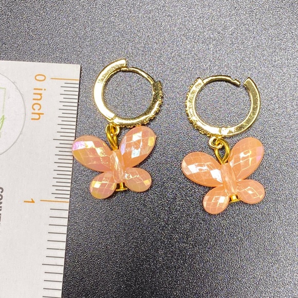 PICK YOUR COLOR! Opaque Acrylic Small Butterfly Earrings - Picture 4 of 6